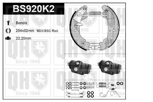 QUINTON HAZELL Комплект тормозных колодок BS920K2